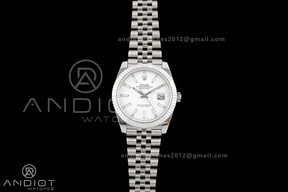 DateJust 41 126334 QF 1:1 Best Edition White Stick Dial on Jubilee Bracelet JH3235 (Free Sprung)